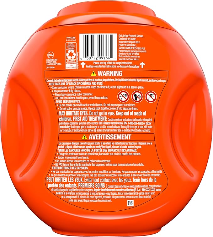 Tide PODS laundry detergent pacs, 3-in-1 Stain Remover, Odor Fighter, Color Protector, 76 Count, HE compatible, Spring Meadow Scent