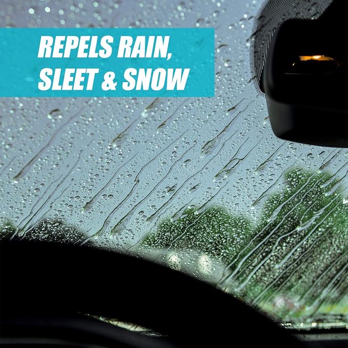 Invisible Glass 92184-4PK Glass Cleaner + Rain Repellent 2-in-1 Windshield and Window Spray, Cleans Auto Glass, Repels Rain, Sleet, Snow, Improves Wet Weather Visibility – 22 fl oz (Pack of 4)