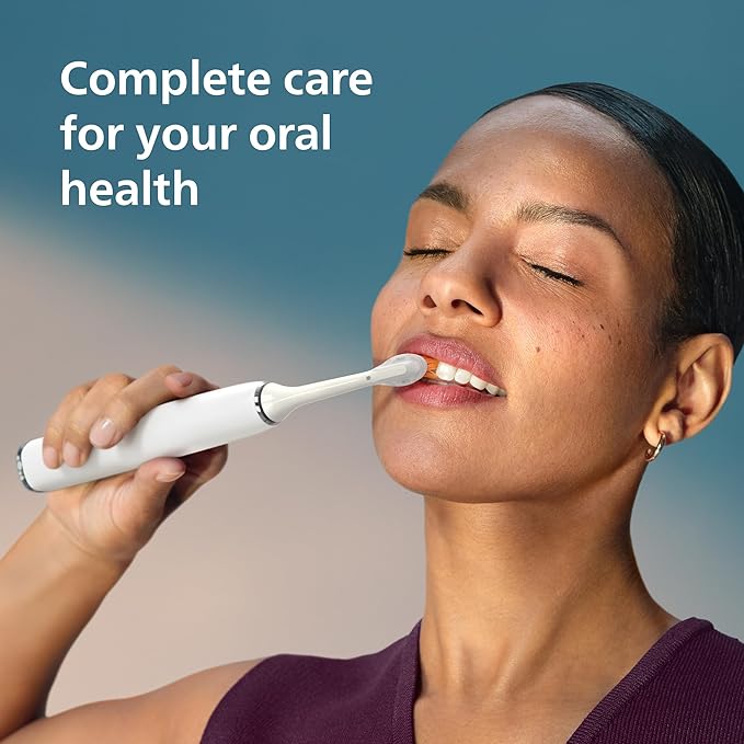 Philips Sonicare DiamondClean Smart 9500 Electric Toothbrush - Sonic Toothbrush with App, Pressure Sensor, 15 Brushing Settings, Replacement Reminder, USB Charging Travel Case, White, Model HX9923/01