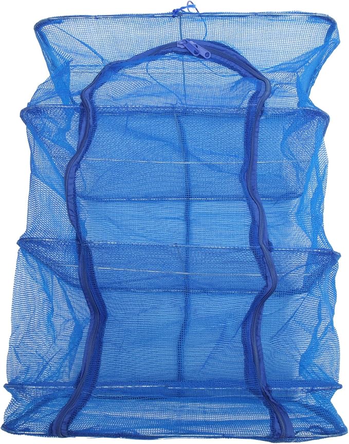 Gatuida Foldable Drying Rack Over The Door Shrimp Net Fish Trap Net Nylon Mesh