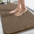 OLANLY Bathroom Rugs 34x21, Extra Soft Absorbent Chenille Bath Rugs, Rubber Backing Quick Dry, Machine Washable Bath Mats for Bathroom Floor, Tub and Shower, Home Decor Accessories, Tan