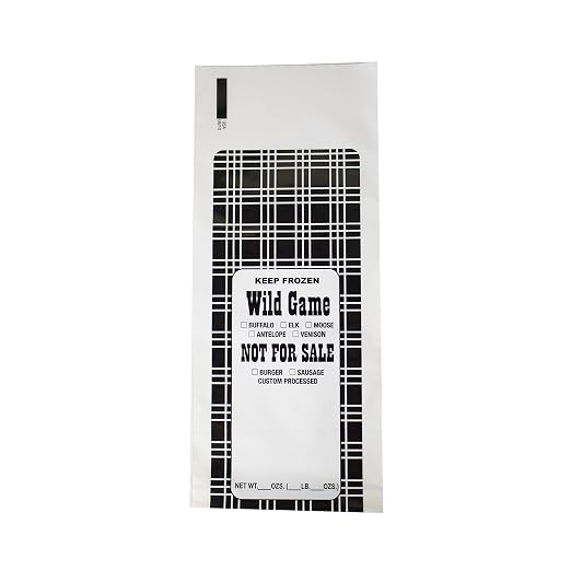 UltraSource Wild Game Freezer Meat Bags "Not for Sale" (2lb - 1000 pack, Black Plaid)