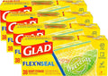 Glad Flex'N Seal Food Storage Plastic Bags, Quart, 38 count, Pack of 4 (Package May Vary)