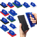 LemonRoad 12 Sets of Griddle Cleaning Kit, Heavy Duty Griddle Scrubber, Including Scouring Pads and Handles, Flat Top Grill Cleaning Scrubber Brush with Handle for Oven, BBQ, Cookware, Kitchen