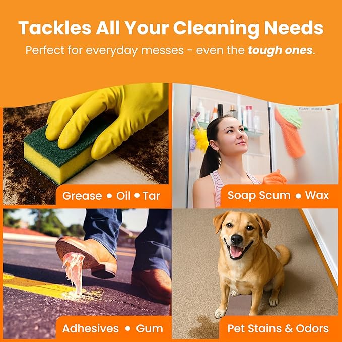 Citra Solv Concentrated Household Cleaner & Degreaser -Valencia Orange Scent 8 fl oz Safe, Effective, and Versatile Cleaning Solution, Natural Ingredients Non Toxic,Biodegradable, Made in USA (3)