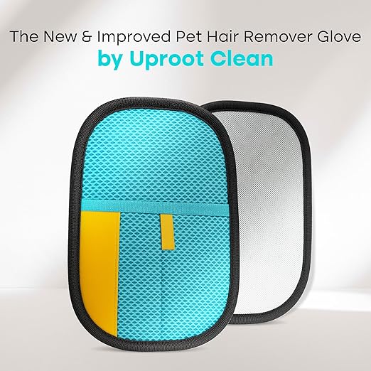 Uproot Cleaner Pro Pet Hair Remover & Electrostatic Pet Hair Removal Glove for Cats & Dogs: Special Multi Fabric Edge Tool for Non-Knit Surfaces, Furniture, Clothes & Car Upholstery – Gets Every Hair!