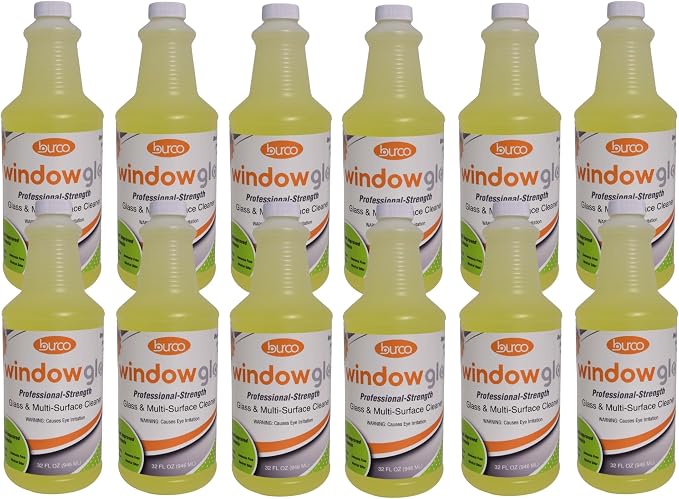 Burco Window Glo Glass and Multi-Purpose Cleaner (32oz 12 Pack)