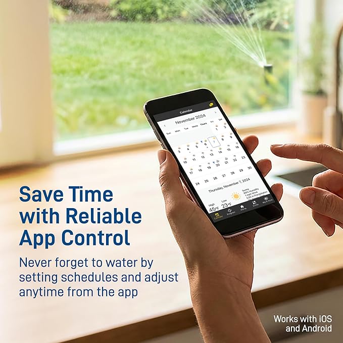 Orbit B-hyve Gen 2 Smart Hose Watering Timer with Wi-Fi Hub - Smart Hose Watering Timer - Wi-Fi System - App Controlled - Weatherproof AA Battery Powered - 90204