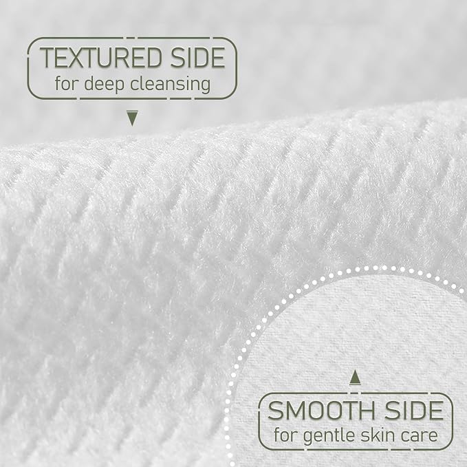 WOWOTEX THICKER Disposable Face Towels Ultra Soft Large Dry Wipes 50 Count | Gentle for All Skin Types, Thick Soft Sheets, 10"×12", Ideal for Skincare, Makeup Removal and Daily Facial Cleansing