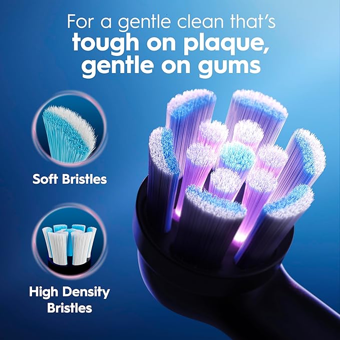Oral-B Rechargeable Electric Toothbrush, iO2, 3 Cleaning Modes, Automatic Pressure Sensor to Protect Gums, Night Black