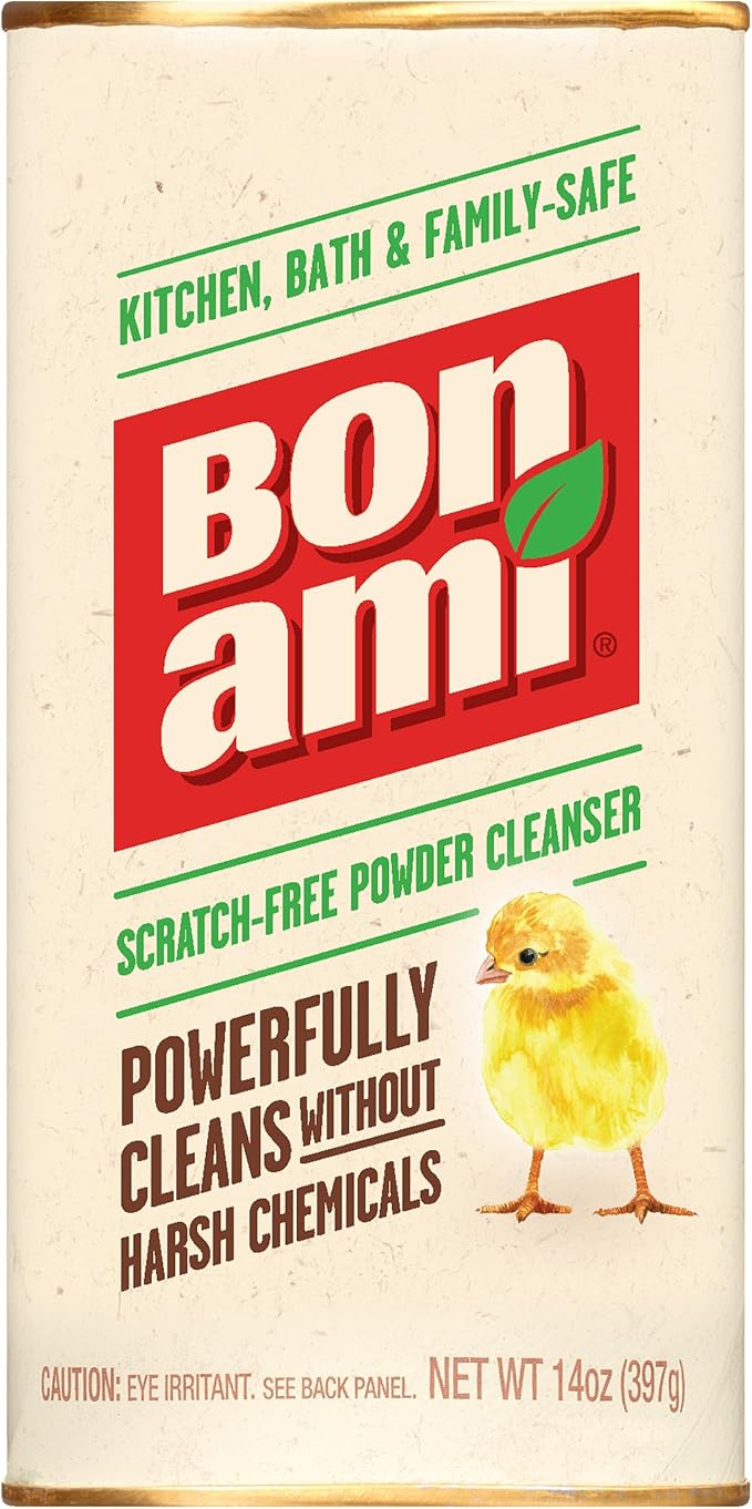 BON AMI Powder Cleanser for Kitchens & Bathrooms - All Types of Surfaces, Cleans Grime & Dirt, Polishes Surfaces, Absorbs Odors (Single 1 Pack)