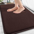 OLANLY Thick Memory Foam Bathroom Rugs 30x20, Absorbent Bath Mat, Brown | Soft Quick Dry Bath Rugs Mats, Non-Slip, Machine Washable Carpet for Bathroom Floor, Tub and Shower, Home Decor Accessories