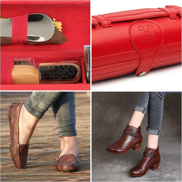 Stone and Clark Original Shoe Polish & Care Kit - Leather Shoe Shine Kit for Men & Women