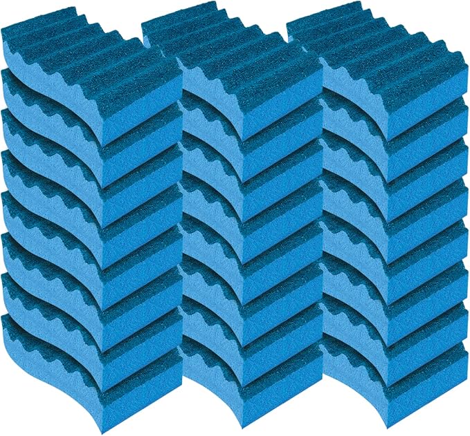 LOLA All Purpose Scrub Sponge, 24 Pack, Made in USA Scrub Sponge- Superior Technology, Non-Scratch, Long Lasting - Dishes, Mugs, Non-Stick Cookware