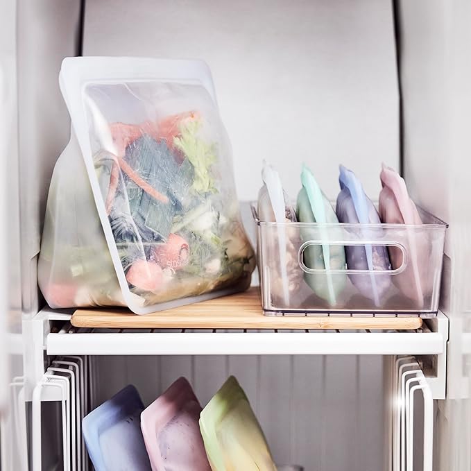 Stasher Premium Reusable Silicone Stand-Up Mega Bag, Sea Urchin, 104 oz | Food-Safe Silicone, Eco-Friendly, Reusable Freezer Bags, Microwave, Dishwasher, Pantry, Meal Prep, Travel Bag, Bulk Storage