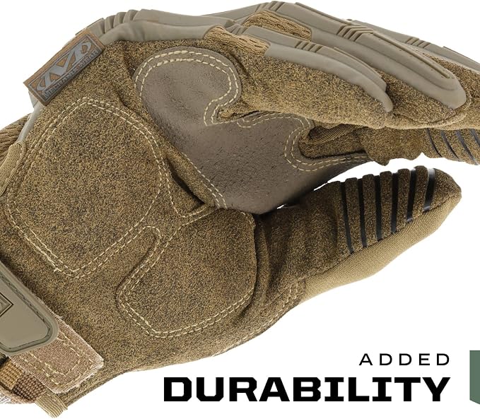 Mechanix Wear: M-Pact Tactical Gloves with Secure Fit, Touchscreen Capable Safety Gloves for Men, Work Gloves with Impact Protection and Vibration Absorption (Brown, Medium)