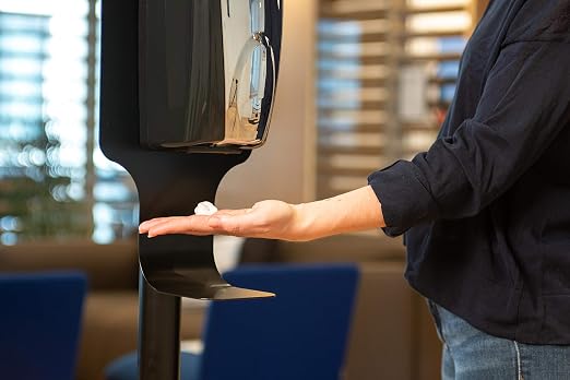 Rubbermaid Commercial Products AutoFoam Dispenser, Automatic Touch Free Wall Mounted Soap and Sanitizer Dispenser, Hand Sanitizer Dispenser, Black/Black Pearl