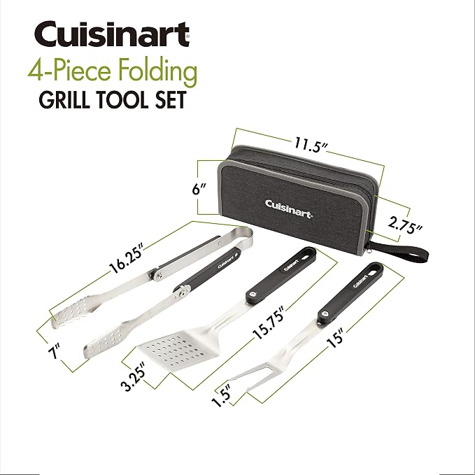 Cuisinart CGS-1000 4-Piece Folding Grill Tool Set