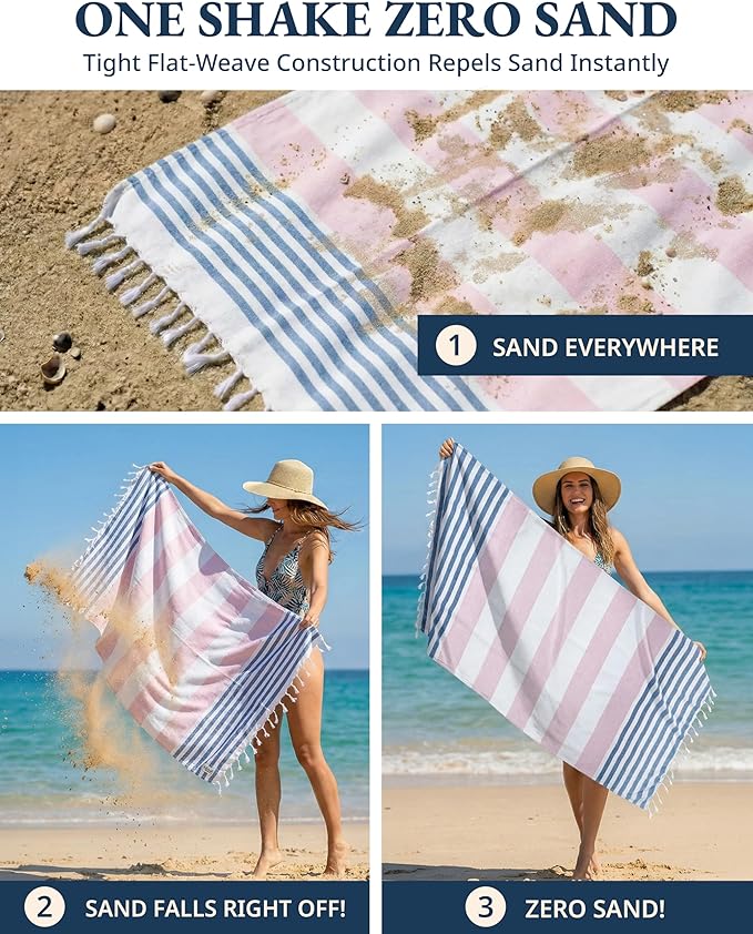 LANE LINEN Extra Large Beach Towel, 2 Pack Beach Towels Oversized, Pre-Washed, Quick Dry Pool Towels, Stylish Light Beach Towel for Women, Absorbent Sand Free Towel, 39"x71" - Old Glory Pink | 2 Pack Beach Towels Oversized - Pre-Washed, Quick Dry Pool ...