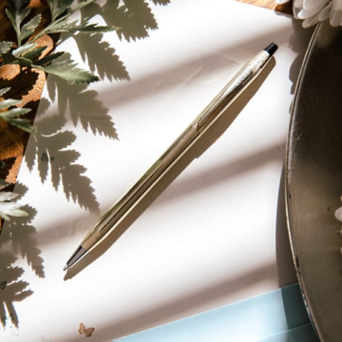 Cross Classic Century Black PVD Micro-knurl Ballpoint Pen - Refillable Pen for Effortless Writing - Black Ink - Durable Construction - Premier Distinctive Look - Gift-Ready