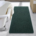 LOCHAS Luxury Bathroom Rug Shaggy Bath Mat 24 x 48 Inch, Hunter Green | Washable Non Slip Bath Rugs for Bathroom Shower, Soft Plush Chenille Absorbent Carpets