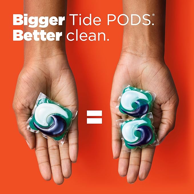 Tide Hygienic Clean Power PODS Laundry Detergent Pacs, Original Scent, 25 Count, Removes Visible and Invisible Dirt (Pack of 4)