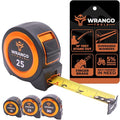 Tape Measure 25 FT - Measuring Tape Retractable - Oversized & Double-Sided Print - Blade Lock, Finger Brake - High Performance Nylon Coating, 10' Stand-Out - 13' Reach / 1-1/16" Blade