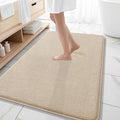 OLANLY Memory Foam Large Bathroom Rugs 59x35, Absorbent Bath Mat, Beige | Soft Quick Dry Bath Mat Rugs, Non-Slip, Machine Washable Mat for Bathroom Floor, Tub and Shower, Home Decor Accessories