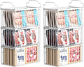 Freezer Organizer Bins, 6 Pack Big Baskets for 5/ 7 Cu.FT Deep Freezer | Stackable Chest Freezer Organizer Bins, Foldable Baskets with Handles, White Storage Container Baskets for Sort Frozen Meats