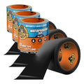 GORILLA Waterproof Patch & Seal Tape, Black Tape, 4" x 10' (Pack of 3) - Permanent Weather Resistant Seal for Leaks and Repairs