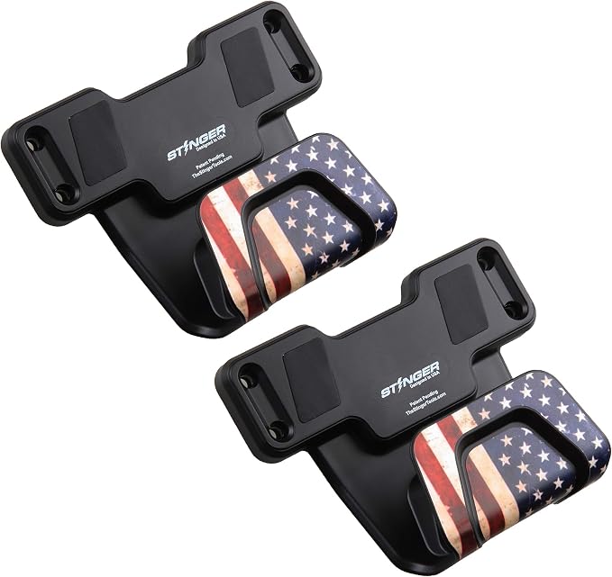 Stinger Magnetic Gun Mount Rack w/Trigger Guard Protection, Gun Holder Conceal in Car, Truck, Vehicle, Desks, Safes, Walls, Gun Magnet for Handgun Rifle Shotgun Pistol Revolver