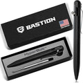 BASTION Bolt Action Pen, Aluminum Jet Black, HyperBolt EDC Pen, Refillable Metal Writing Pen, Premium Graduation Gift, Executive Pocket Pen