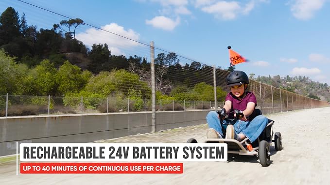 Razor Ground Force Dune Runner – Electric Dune Buggy Ride-on, Up to 10 MPH, Up to 40 Minutes of Continuous Use, 24V Rechargeable Battery System