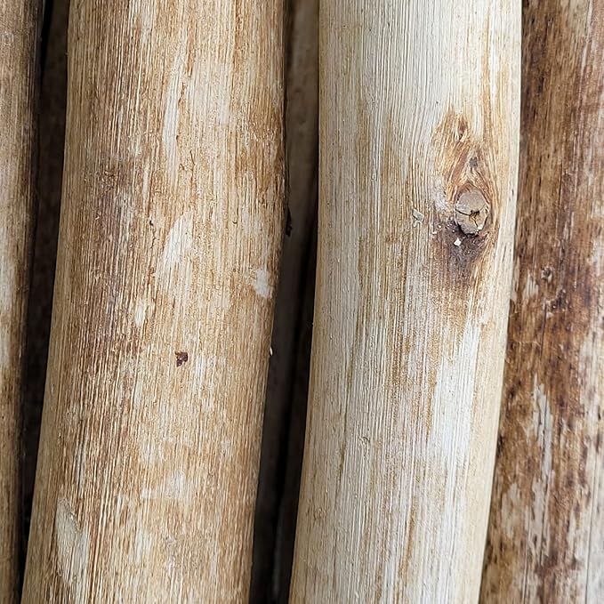 Forever Bamboo Natural Eucalyptus Wood Solid Log for Landscaping Edging Lawn Garden Fence Borders 72 in L x 12 in H x 1.25 in D