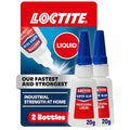 Loctite Super Glue Professional Liquid, Clear, 0.7 fl oz Bottle, 2 Pack - Superglue for Plastic, Wood, Metal, Crafts & Repair, Cyanoacrylate Adhesive Instant Glue, Quick Dry
