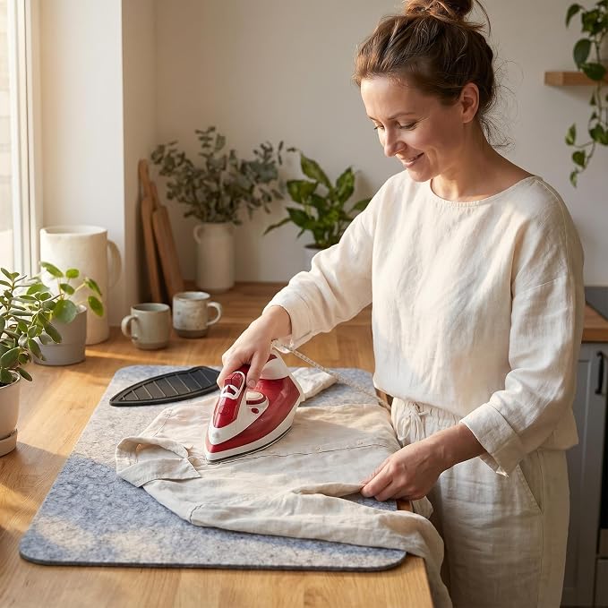 17.8"x 13.8" Wool Pressing Mat | 0.5 Inch Thick Ironing Board for Quilter, Sewing, Quilting Supplies