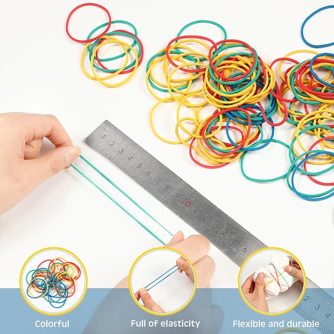 2000 Pcs Rubber Bands Kit for Tie Dye Projects Craft Project Colorful Elastic Rubber Band with 200 Pairs Gloves 200 Sealed Bags for Office Supplies Tie Dye Accessories