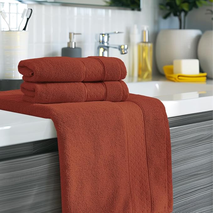 COZYART Bath Towel Set 6 PCS, Luxury 100% Turkish Cotton 650GSM Ultra Soft | Absorbent Quick Dry, OEKO‑Tex 100 Cert. Zero Twist Ring Spun Cotton, Plush Fluffy, Breathable Hotel Quality Bathroom Towels