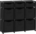 Cube Storage Organizer with 9 Storage Bins Included – Storage Cubes for Home Organization, Toy Storage, Office Storage, Living Room Storage, and General Storage Solution (Black)