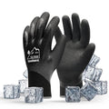 toolant Waterproof Winter Work Gloves, Double Nitrile Oil Resistant Grip | Thermal Insulation, Waterproof Protection in Freezer Work, Construction, Mechanics, Mining, Plumbing, Black, Medium