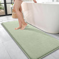 OLANLY Memory Foam Bathroom Runner Rugs 47x17, Long Bath Mats, Sage Green | Soft Quick Dry Bath Mats, Non-Slip, Absorbent Machine Washable Mat for Bathroom Floor, Tub and Shower, Home Decor Accessories