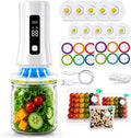 4-in-1 Handheld Vacuum Sealer for Food with Reusable Canning Lids | Rechargeable Portable Vacuum Sealer, Multi-use for Canning Lids, Vacuum Bags, Storage Containers & Wine Preservation