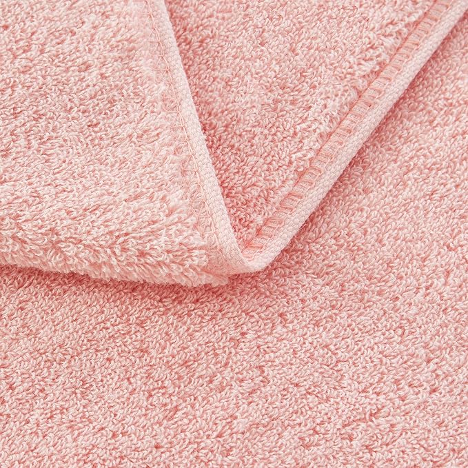 COZYART Luxury Bath Towels 2 PCS, Pink 100% Turkish Cotton 650 GSM | OEKO-Tex 100 Certified Zero Twist Ring Spun, Soft Absorbent Quick Dry, Plush Fluffy, Breathable Hotel Quality for Daily Use