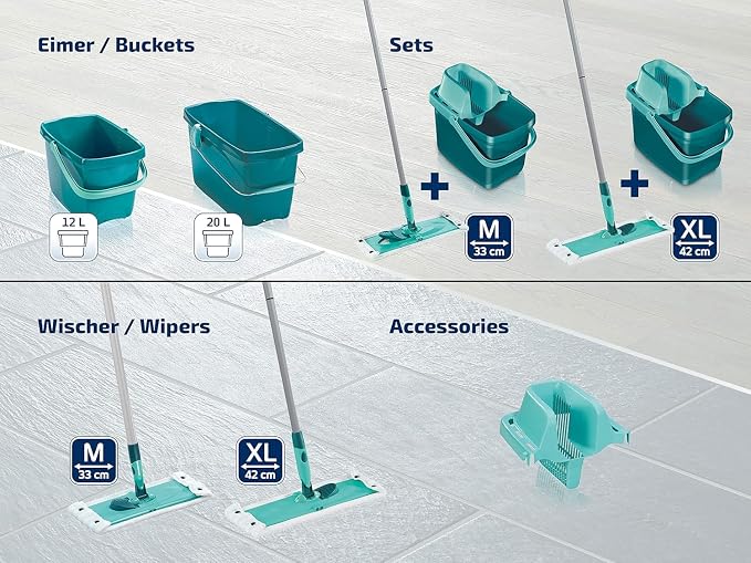 Leifheit 55356 Combi Flat Mop/Bucket and Wringer Set