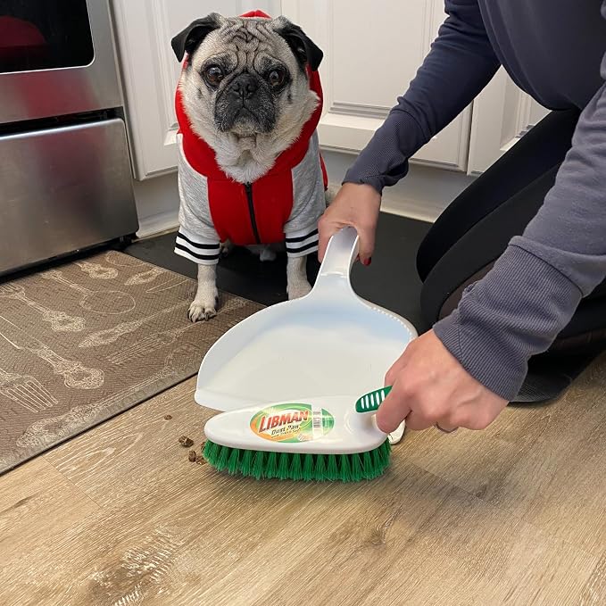Libman Dust Pan and Brush Set | Portable Cleaning Brush | Mini Broom and Dustpan | Handheld | 2-Pack
