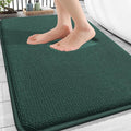 OLANLY Memory Foam Bathroom Rugs 30x20, Absorbent Bath Mat, Blackish Green | Soft Quick Dry Bath Rugs Mats, Non-Slip, Machine Washable Carpet for Bathroom Floor, Tub and Shower, Home Decor Accessories