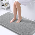 OLANLY Large Bathroom Rugs 45x27, Extra Soft Absorbent Chenille Bath Rugs, Rubber Backing Quick Dry, Machine Washable Bath Mats for Bathroom Floor, Tub and Shower, Home Decor Accessories, Light Grey