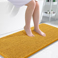 OLANLY Large Bathroom Rugs 45x27, Soft Absorbent Chenille Bath Rugs, Rubber Backing Quick Dry, Machine Washable Bath Mats for Bathroom Floor, Tub and Shower, Home Decor Accessories, Golden Yellow