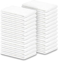 Terry Bar Mop Towels - 24 Pack (14"x17") White Cotton Terry Cloths, Super Absorbent Cleaning Rags, Reusable Bar Mop Towels for Kitchen, Garage, Salon, Spa & Commercial Use