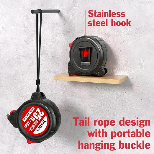 Tape Measure 25 ft, 5 Pack Bulk Easy Read Measurement Tape, Self-Locking Measuring Tape Retractable 1-Inch Wide x 25 ft